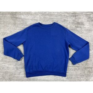 Urban Basics Sweatshirt Mens Large Blue Crewneck Long Sleeve Fleece Pullover Rib